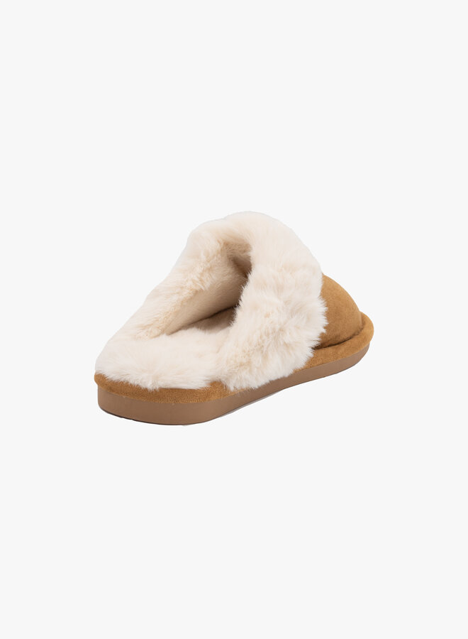 Instap pantoffel camel dames