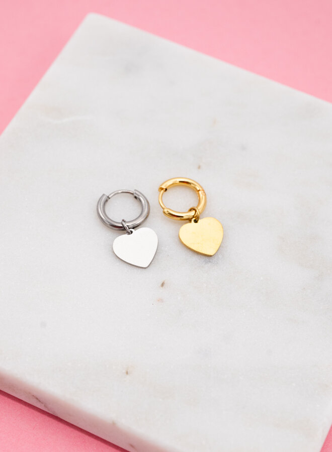 Subtiele oorbellen met hart