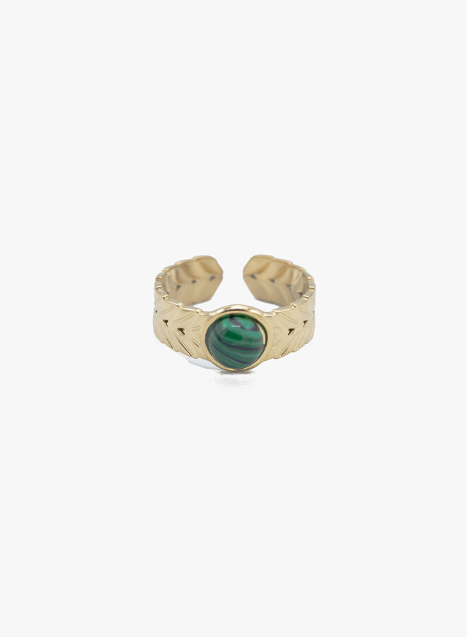 Ring Lola groene steen
