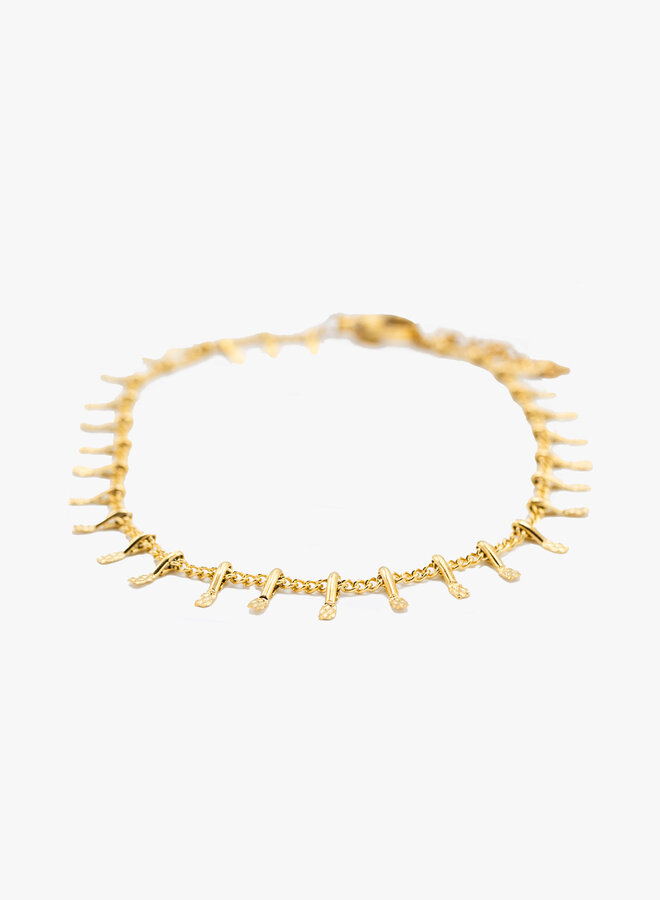 Armband met gouden staafjes