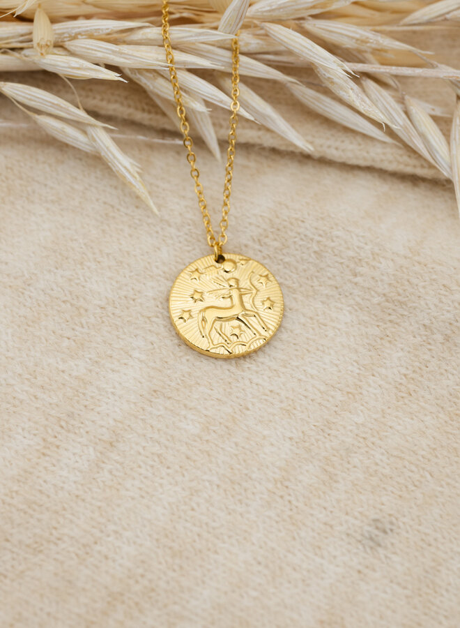 Sterrenbeeld ketting boogschutter goud