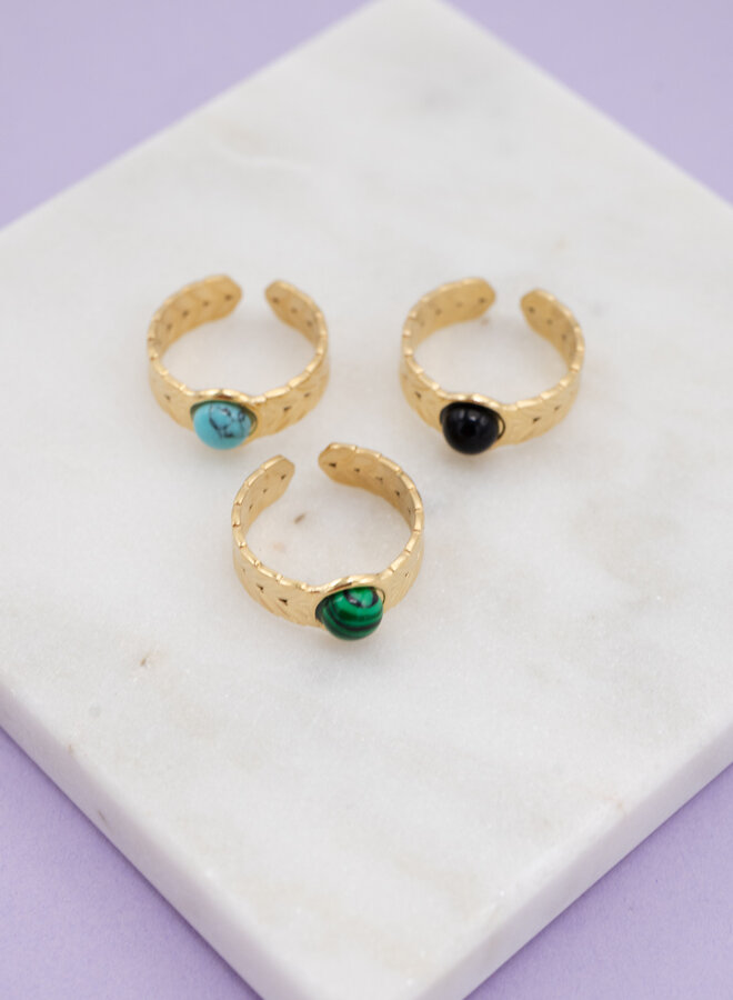 Ring Lola groene steen