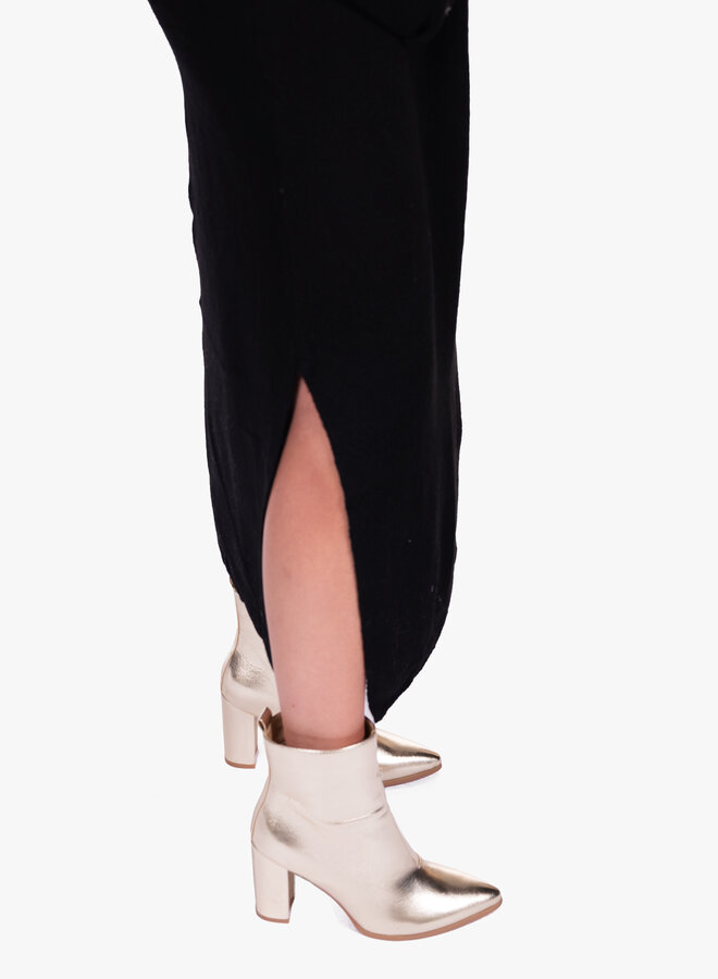 Gebreide maxi jurk zwart