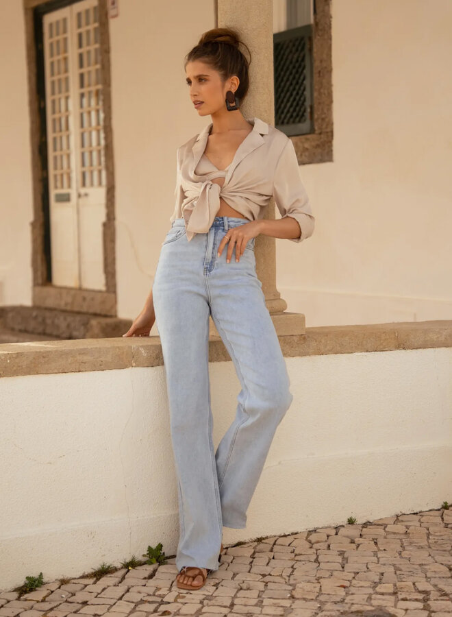 Wide leg jeans Mara lichtblauw