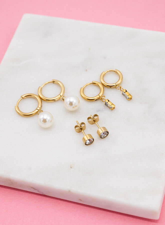 Oorringen met steentje