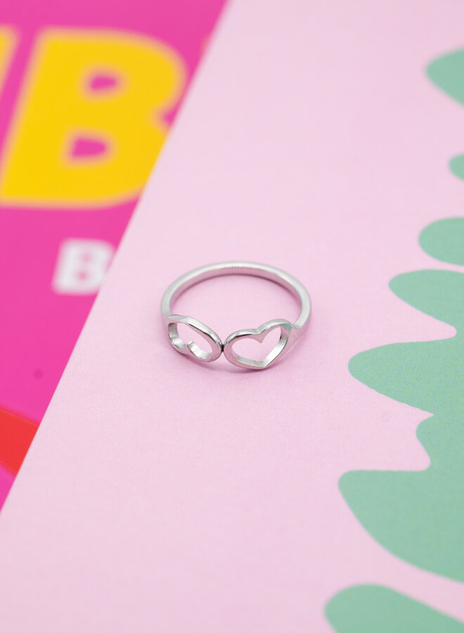 Ring connect the hearts zilver
