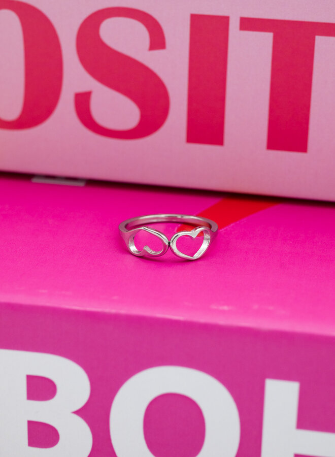 Ring connect the hearts zilver