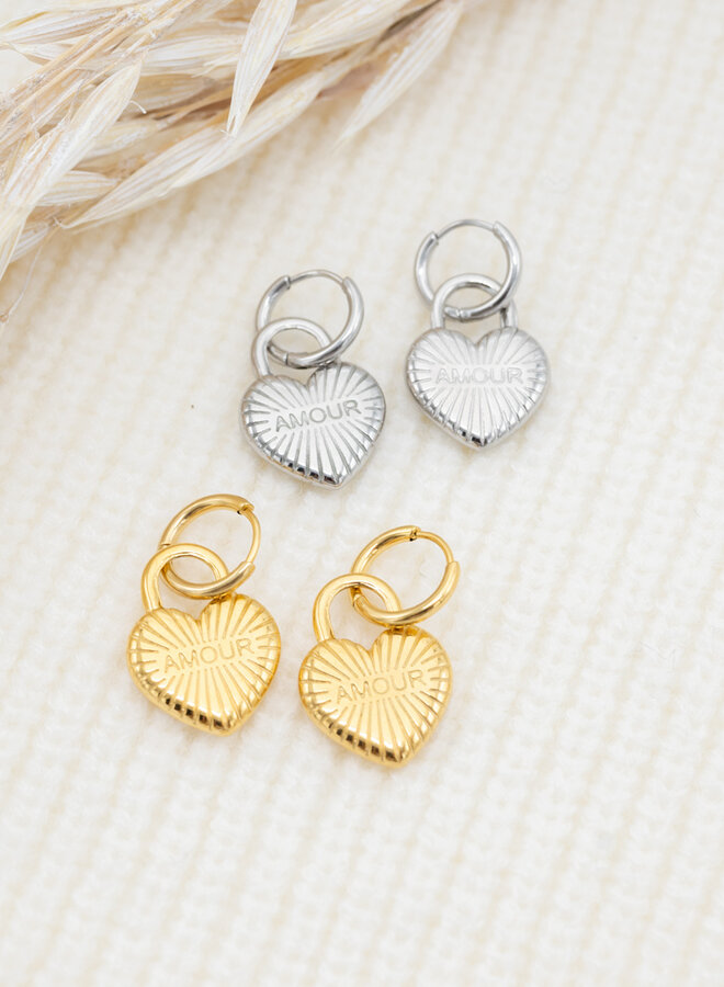 Oorringen hart amour