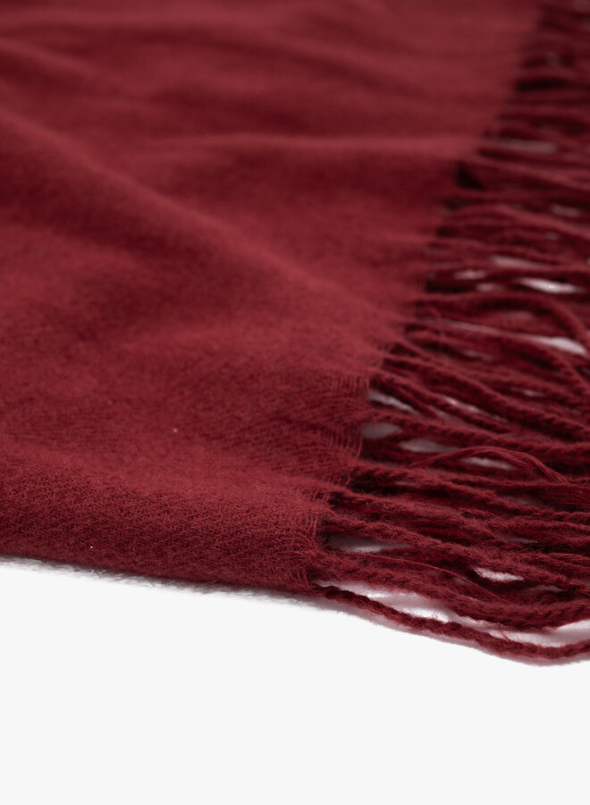 Sjaal effen bordeaux rood