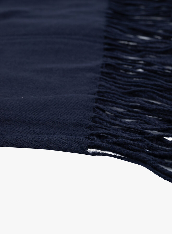 Effen sjaal donkerblauw