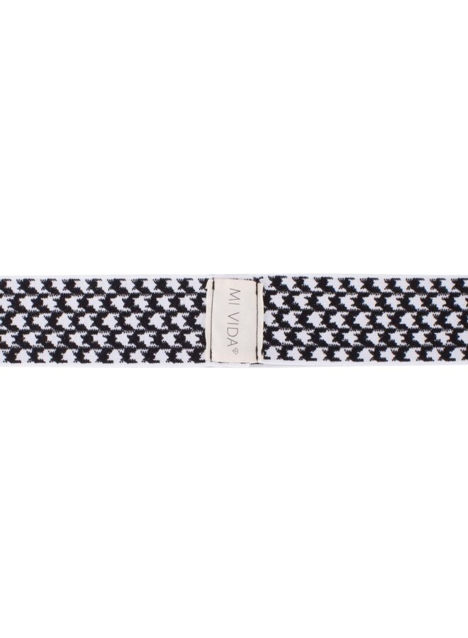 Handdoek elastiek print zwart