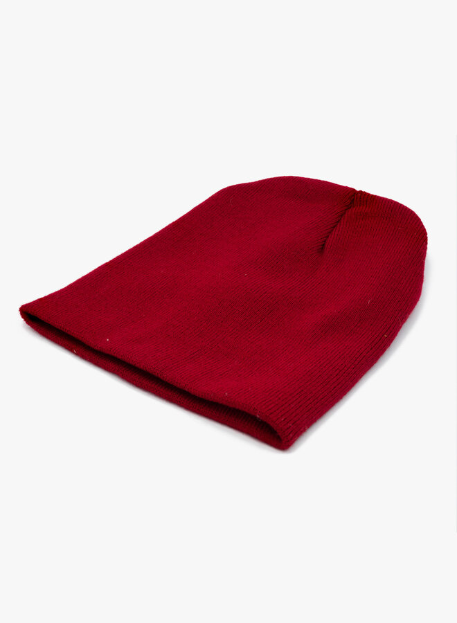 Beanie muts bordeaux rood