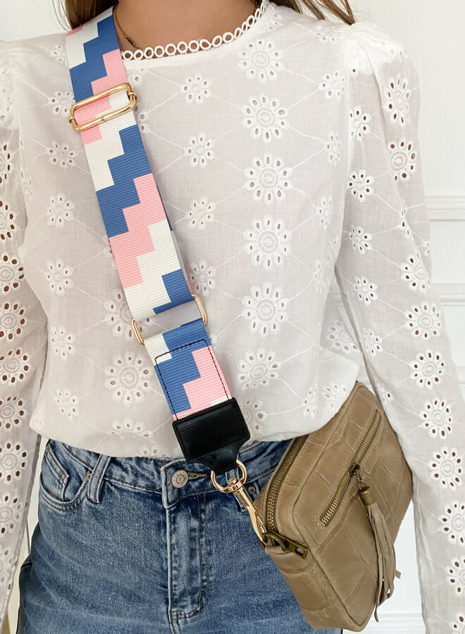 Bag strap blocks roze