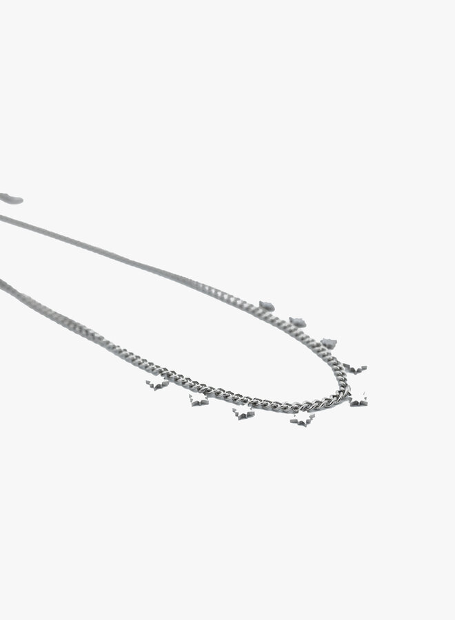 Zilveren ketting met sterren