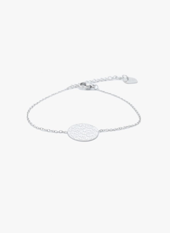 Armbandje zilver met cirkel