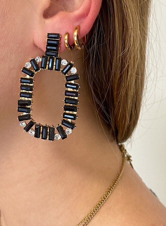 Party oorbellen be big zwart