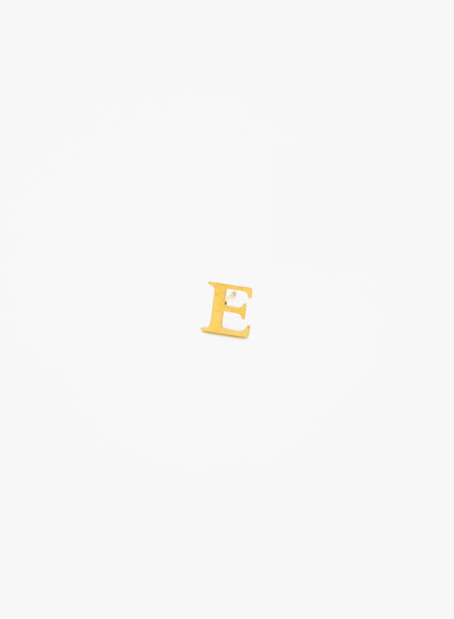 Oorknop initiaal goud E