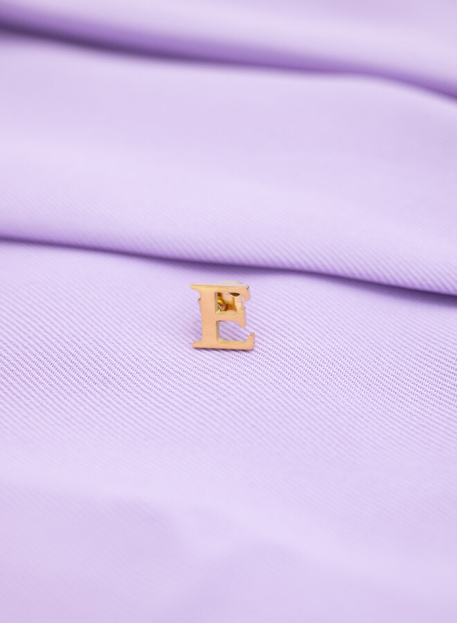 Oorknop initiaal goud E