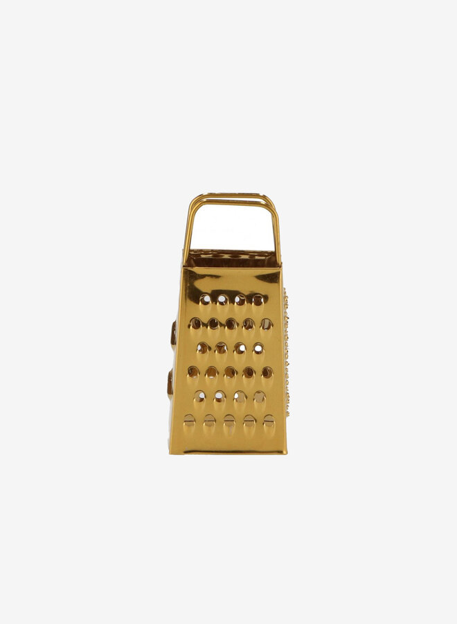 Mini rasp amber blokje goud