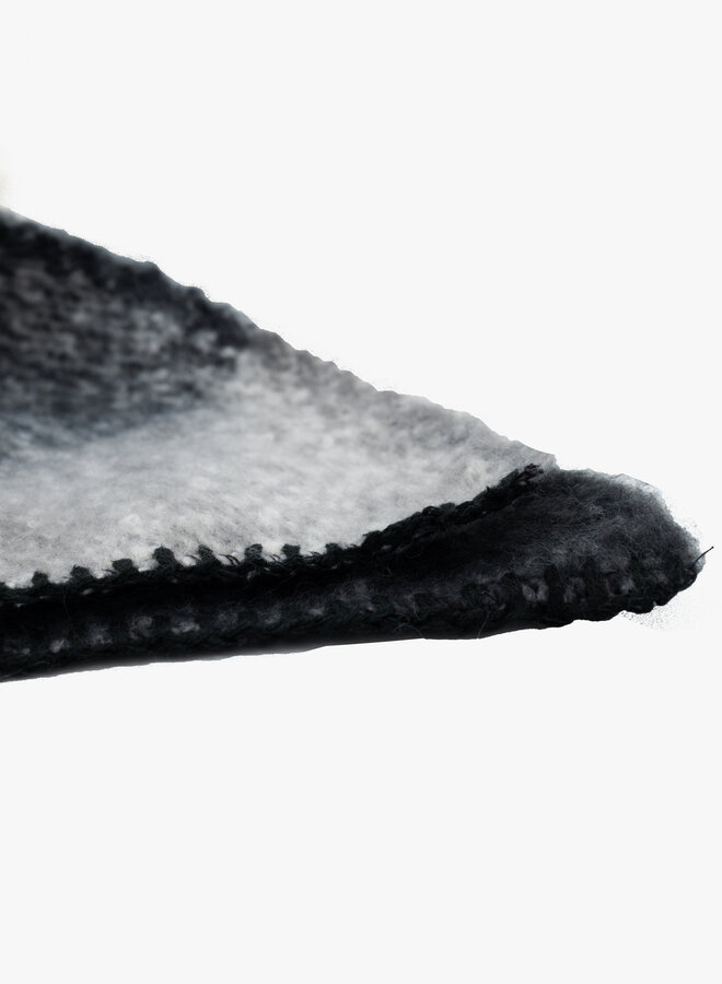 Sjaal met print zwart