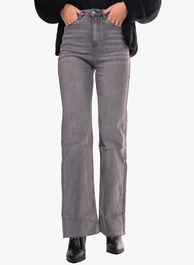 Wide leg jeans Mara lichtgrijs