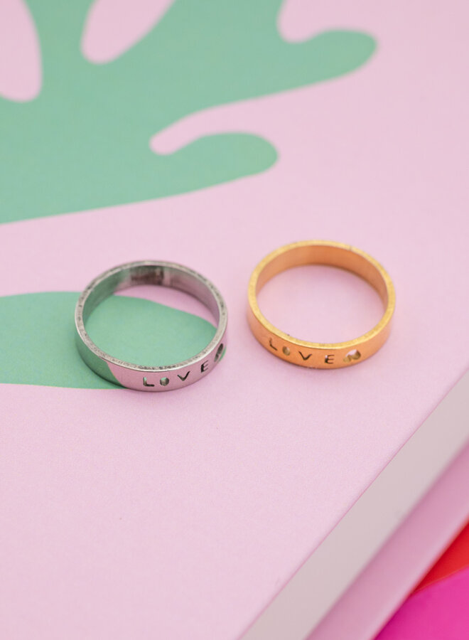 Ring Love zilver