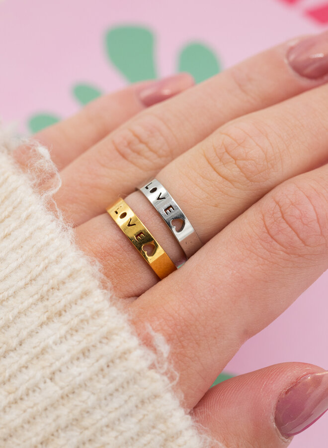Ring Love zilver
