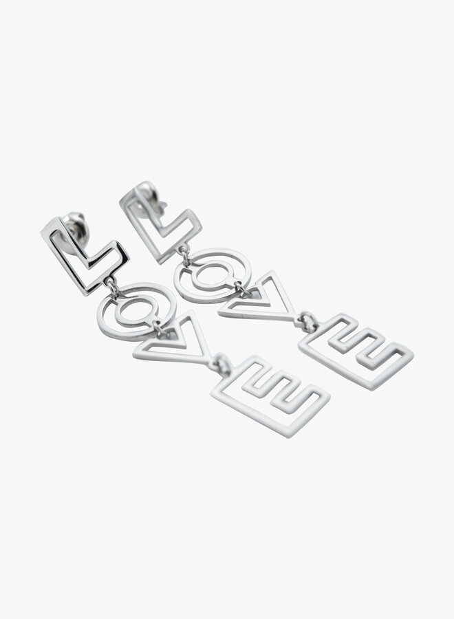 Statement oorbellen love letters