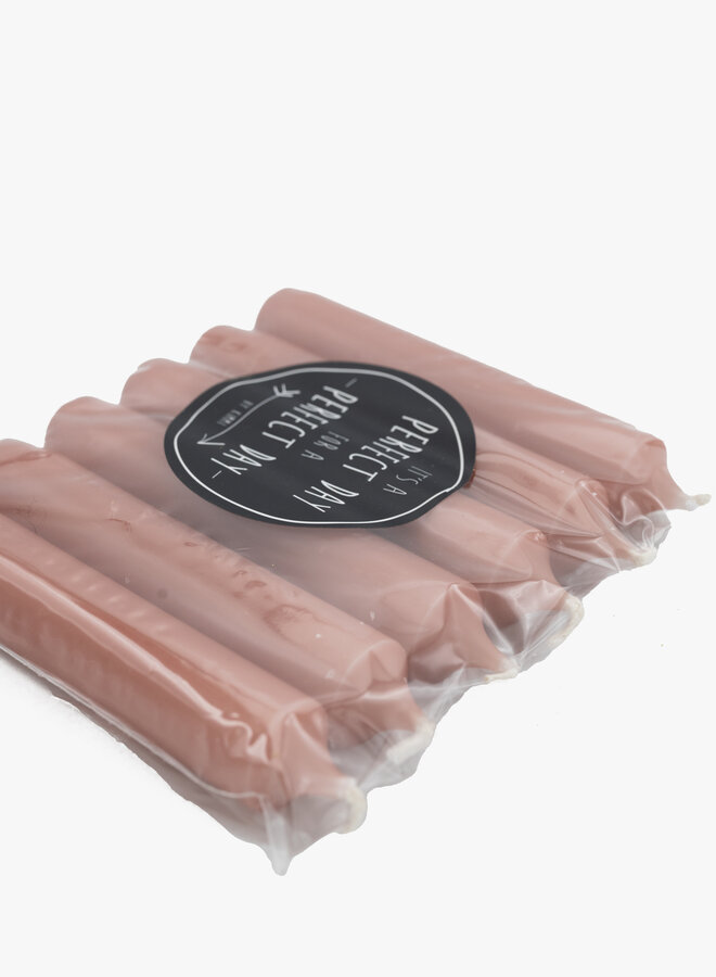 Korte dinerkaarsen brique