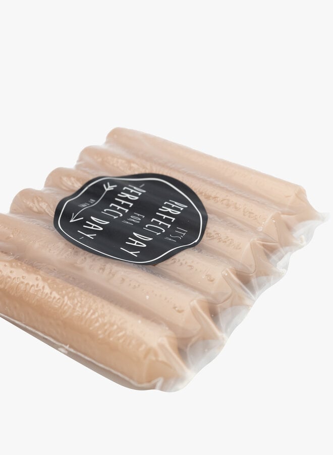 Korte dinerkaarsen peach