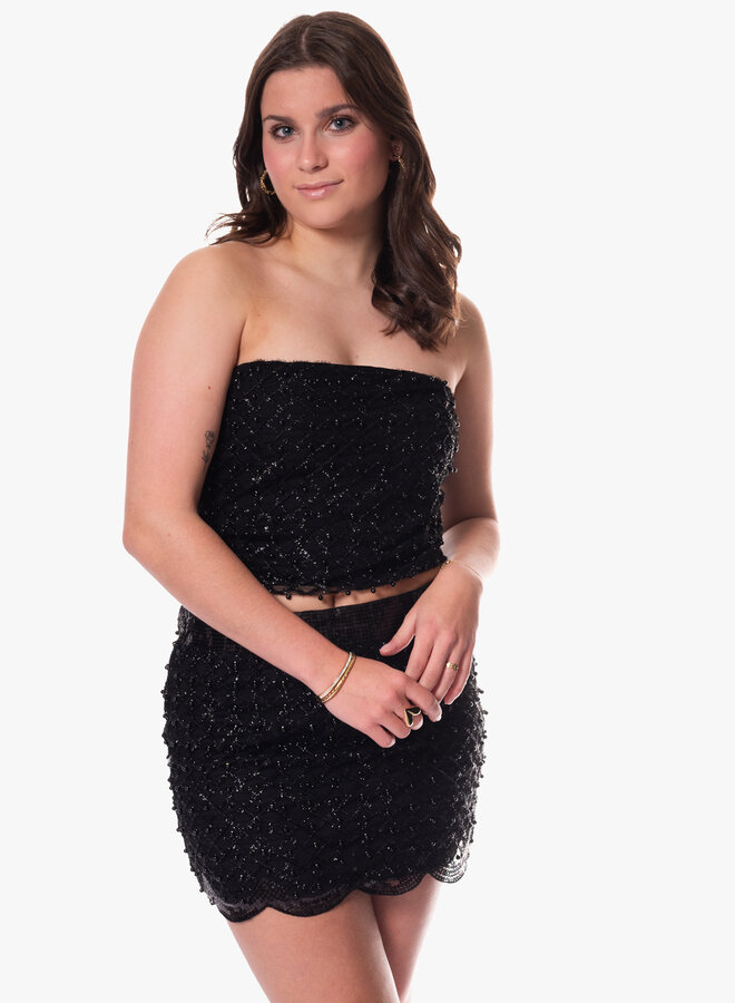 Zwarte party bandeau top