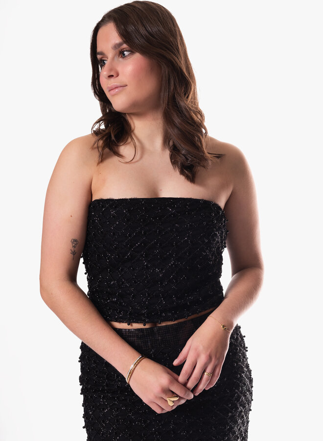 Zwarte party bandeau top