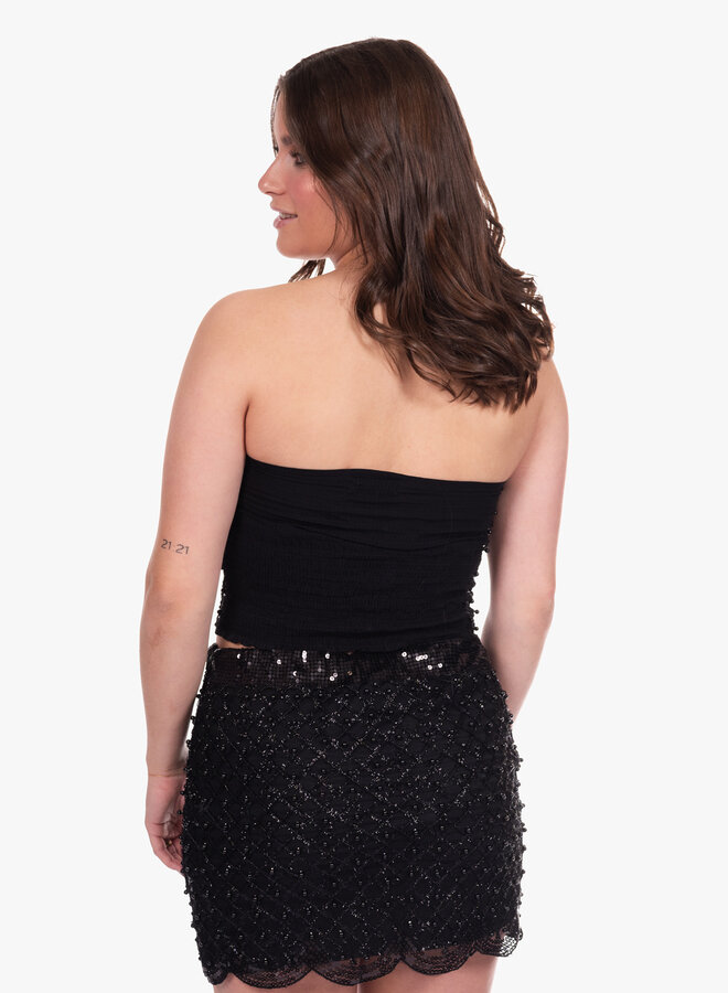 Zwarte party bandeau top