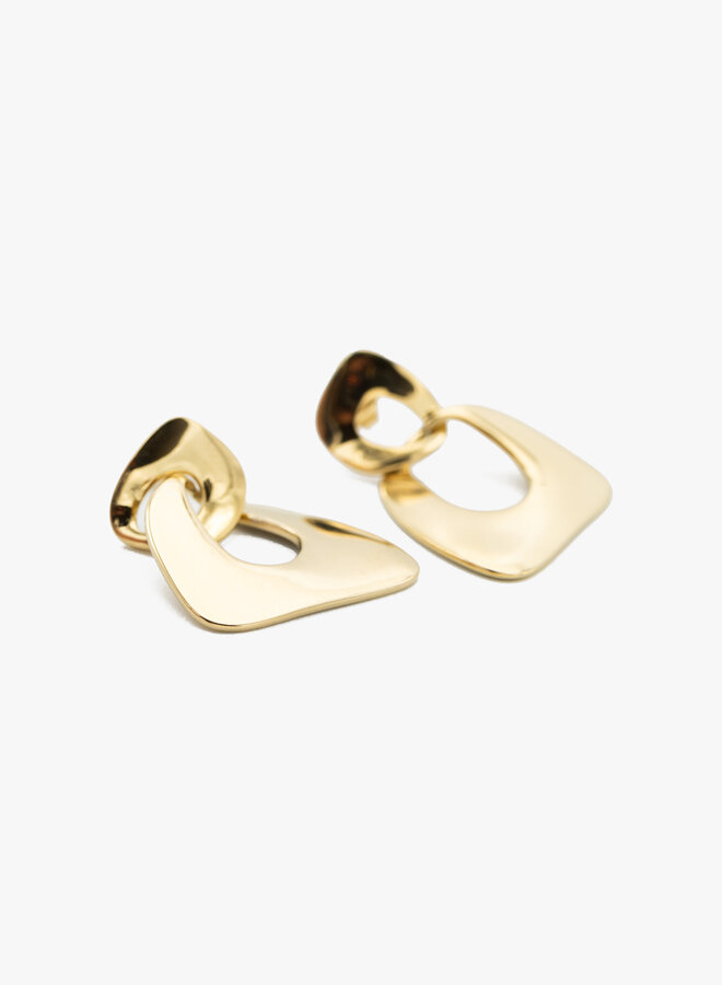 Statement oorbellen geo