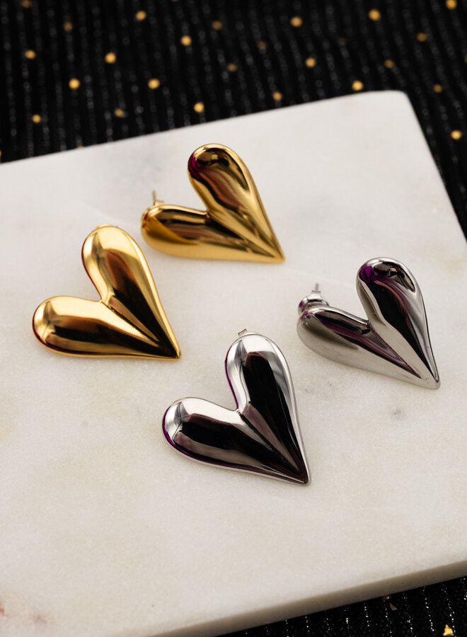 Statement oorbellen big heart