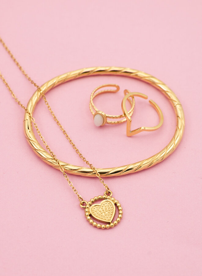 Ketting met omcirkeld hart