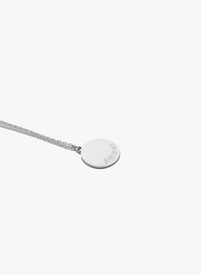 Ketting met ronde hanger amour