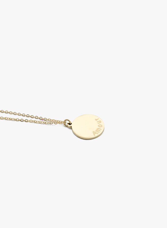 Ketting met ronde hanger amour