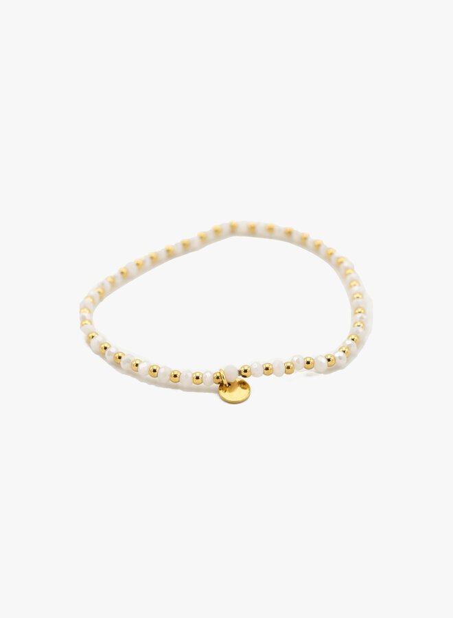 Kralenarmband wit Fenna