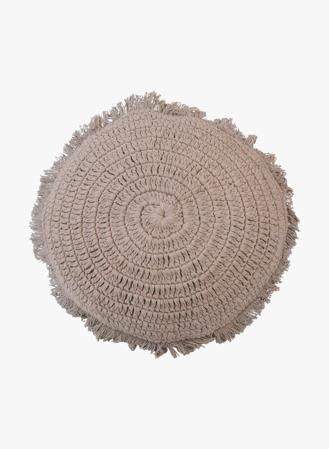 Vloerkussen Rond taupe