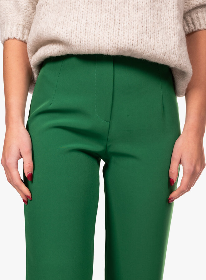 Pantalon loose fit grasgroen