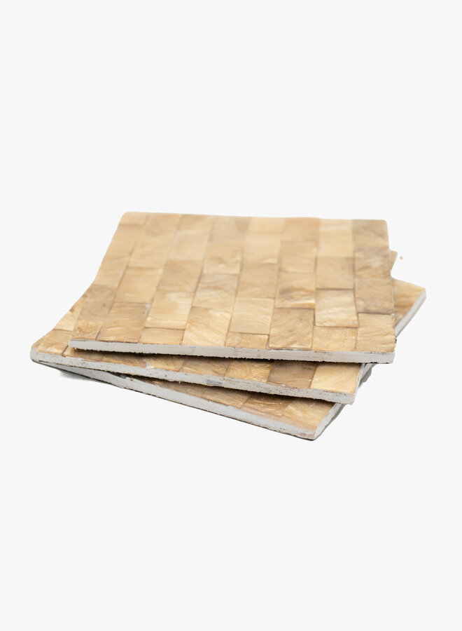 Plateau parelmoer beige