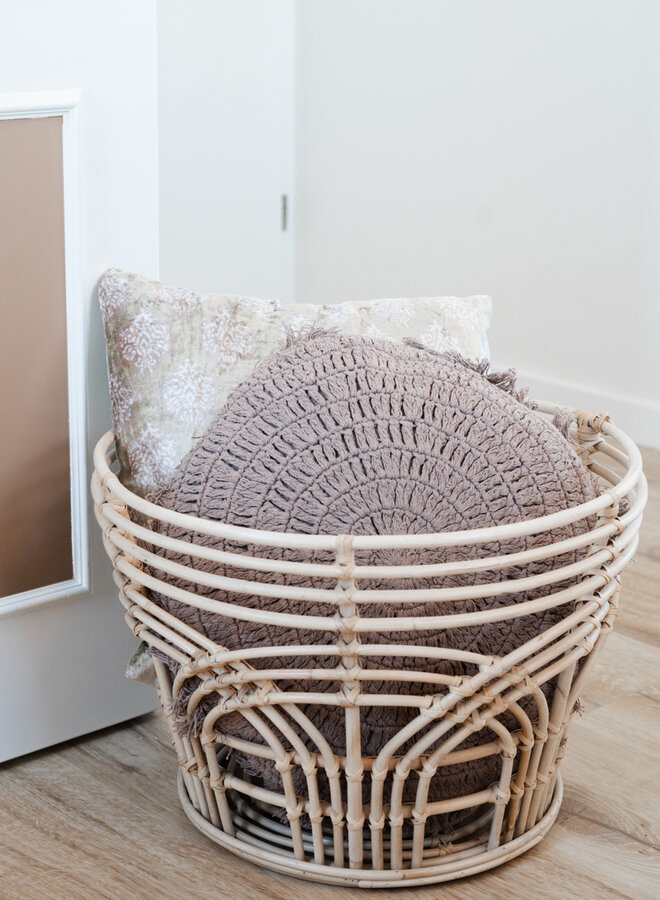 Vloerkussen Rond taupe