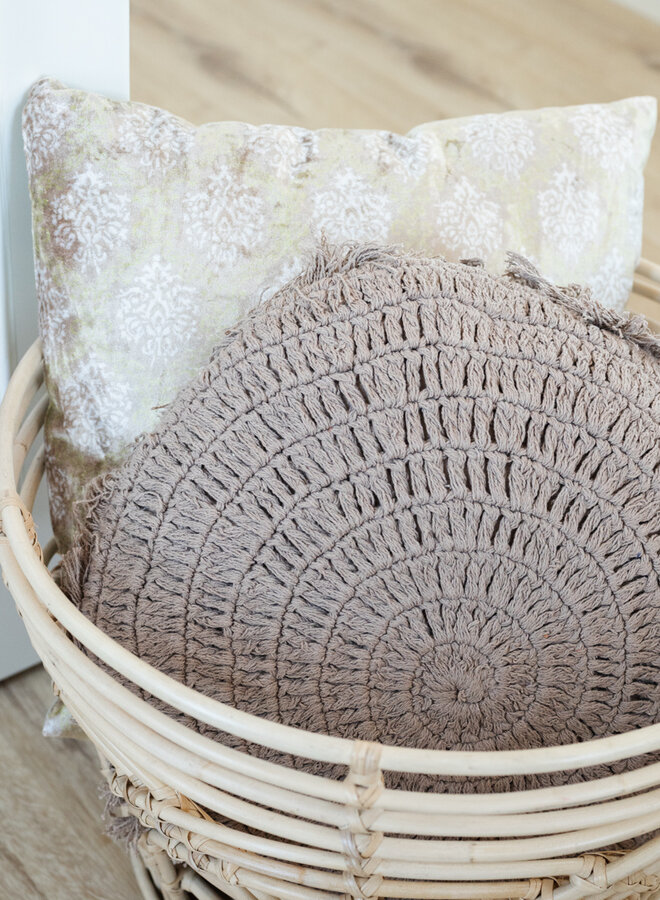 Vloerkussen Rond taupe