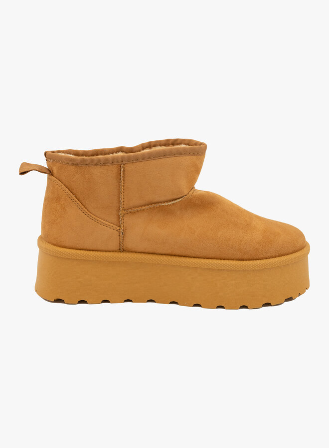 Ugg dupe camel met hoge zool