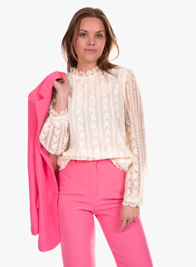 Blazer loose fit roze