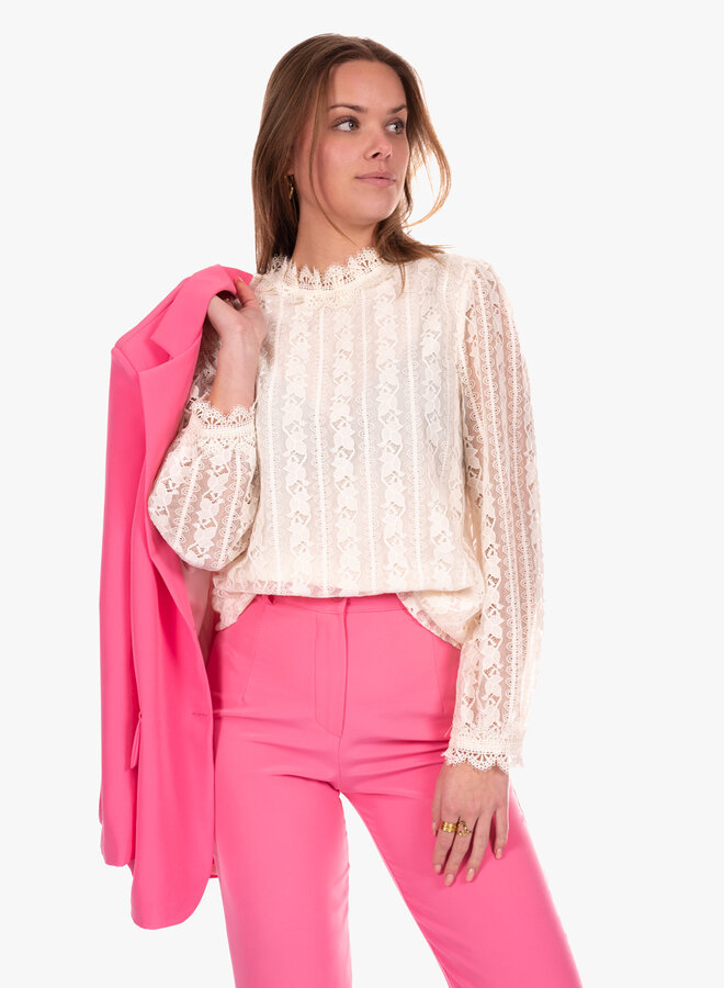 Blazer loose fit roze