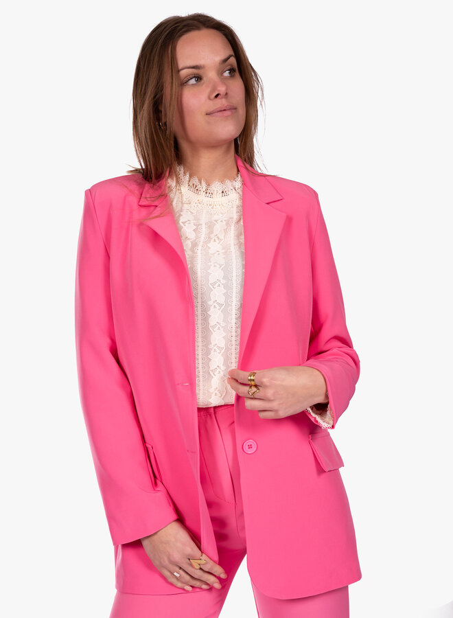 Blazer loose fit roze