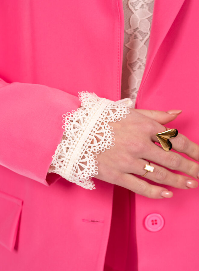 Blazer loose fit roze