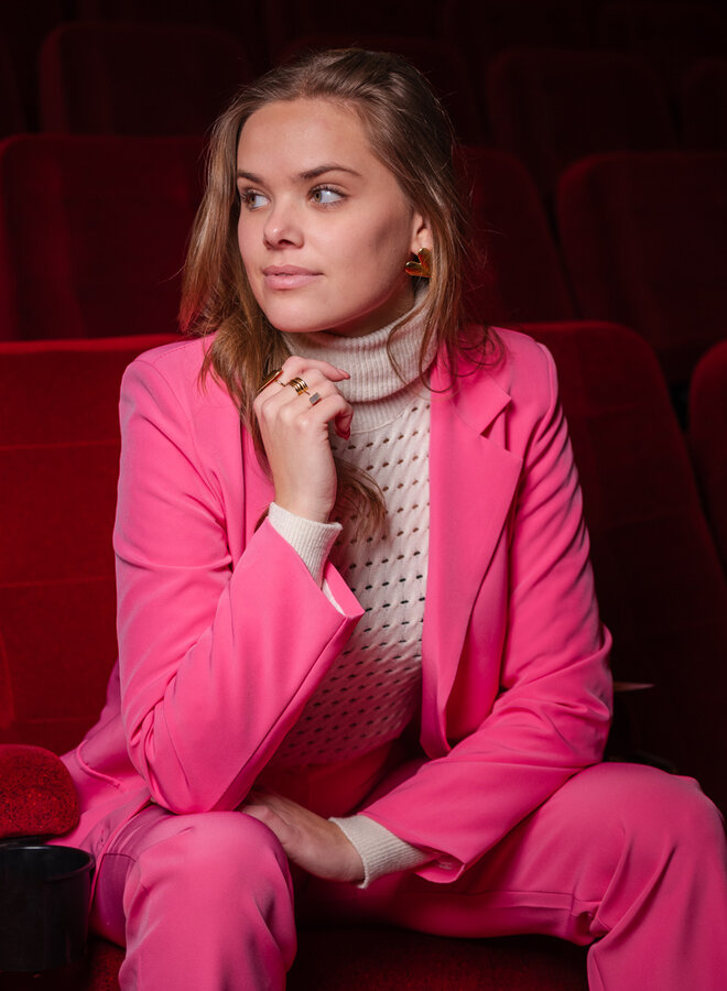 Blazer loose fit roze